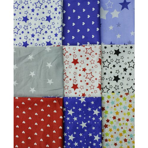 Ткань набор для шитья 18 шт поплин 3553 380₽