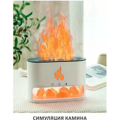 Увлажнитель воздуха камин с подсветкойАромадиффузор с имитацией пламениНочникБелый 1750₽