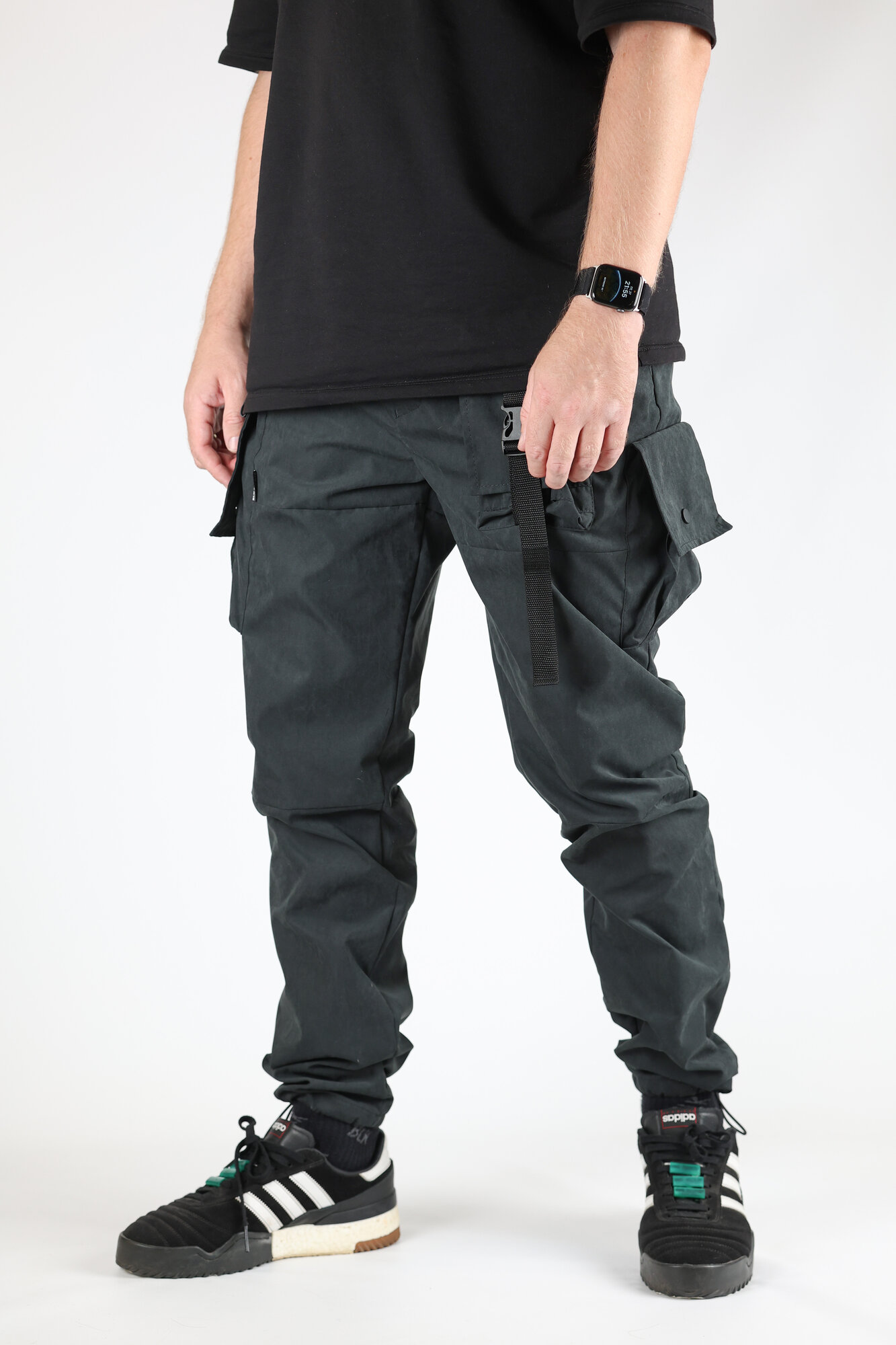 Брюки джоггеры BLK CROWN, размер XXL, черный — фото 1