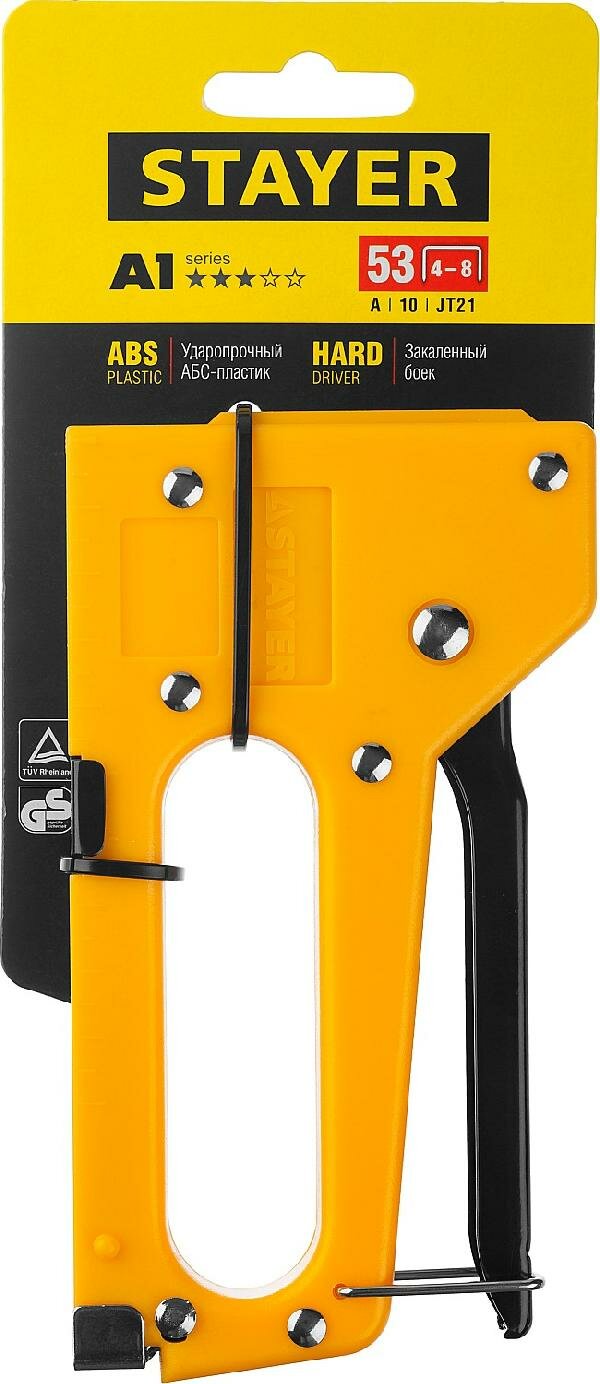 STAYER A 53  тип 53  A 10 JT21  23GA  4   8 мм   пластиковый степлер  3140 