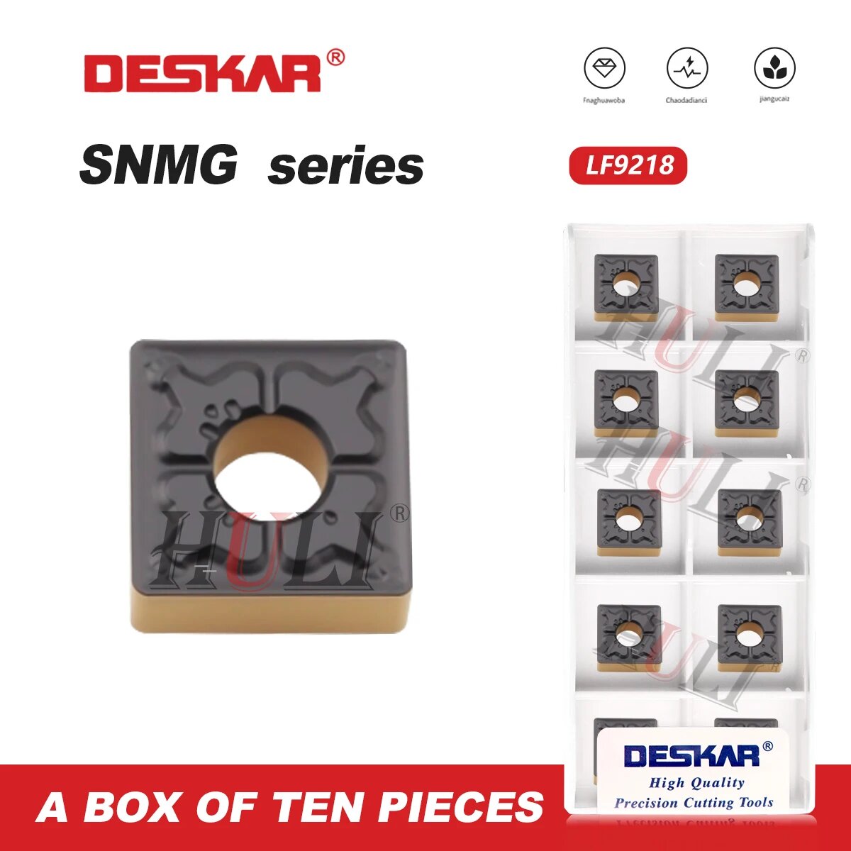 DESKAR SNMG 120404 SNMG 120408-TM LF9218 100% оригинальный токарный станок с ЧПУ, твердосплавные инструменты для резки внешнего круга, двухтональный режущий станок без лезвий, 10PCS, SNMG120408-TM LF9218