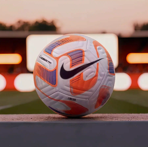 Изображение товара Мяч футбольный профессиональный Flight, 5 размер, Белый/Оранжевый