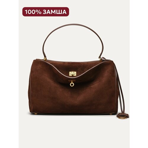 Сумка тоут JACK ARNO, фактура матовая, коричневый