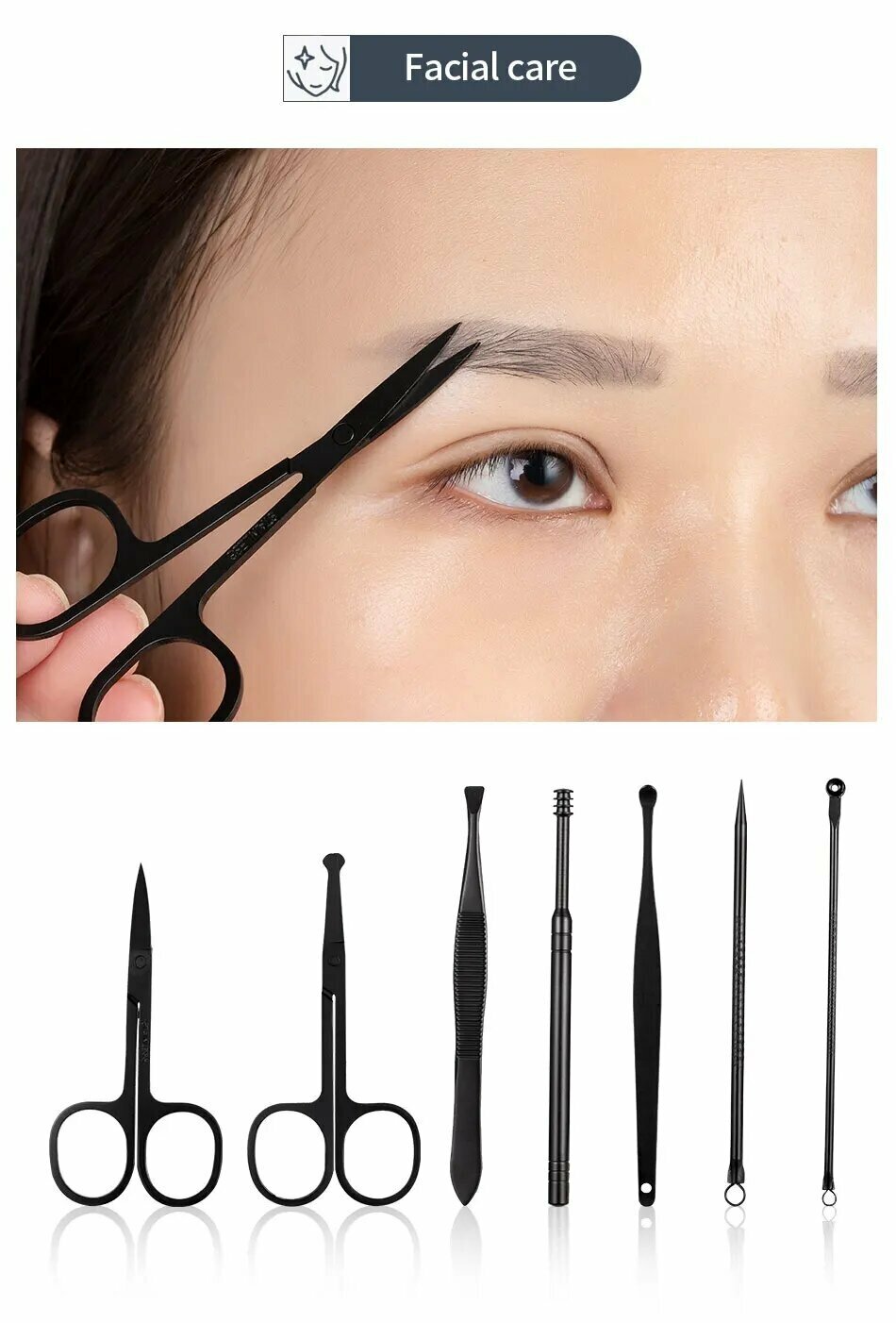 Изображение Набор маникюрных инструментов Xiaomi Mijia 12 предметов черный ультразвуковая чистка стерилизация кейс