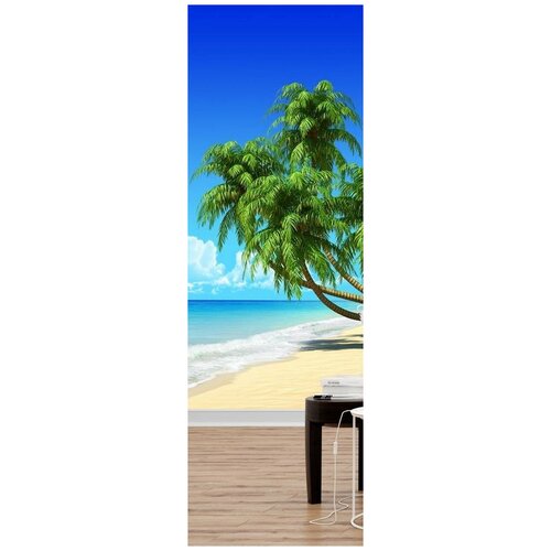 Самоклеящиеся фотообои Пляж и пальмы размер 90x210 см 1928₽