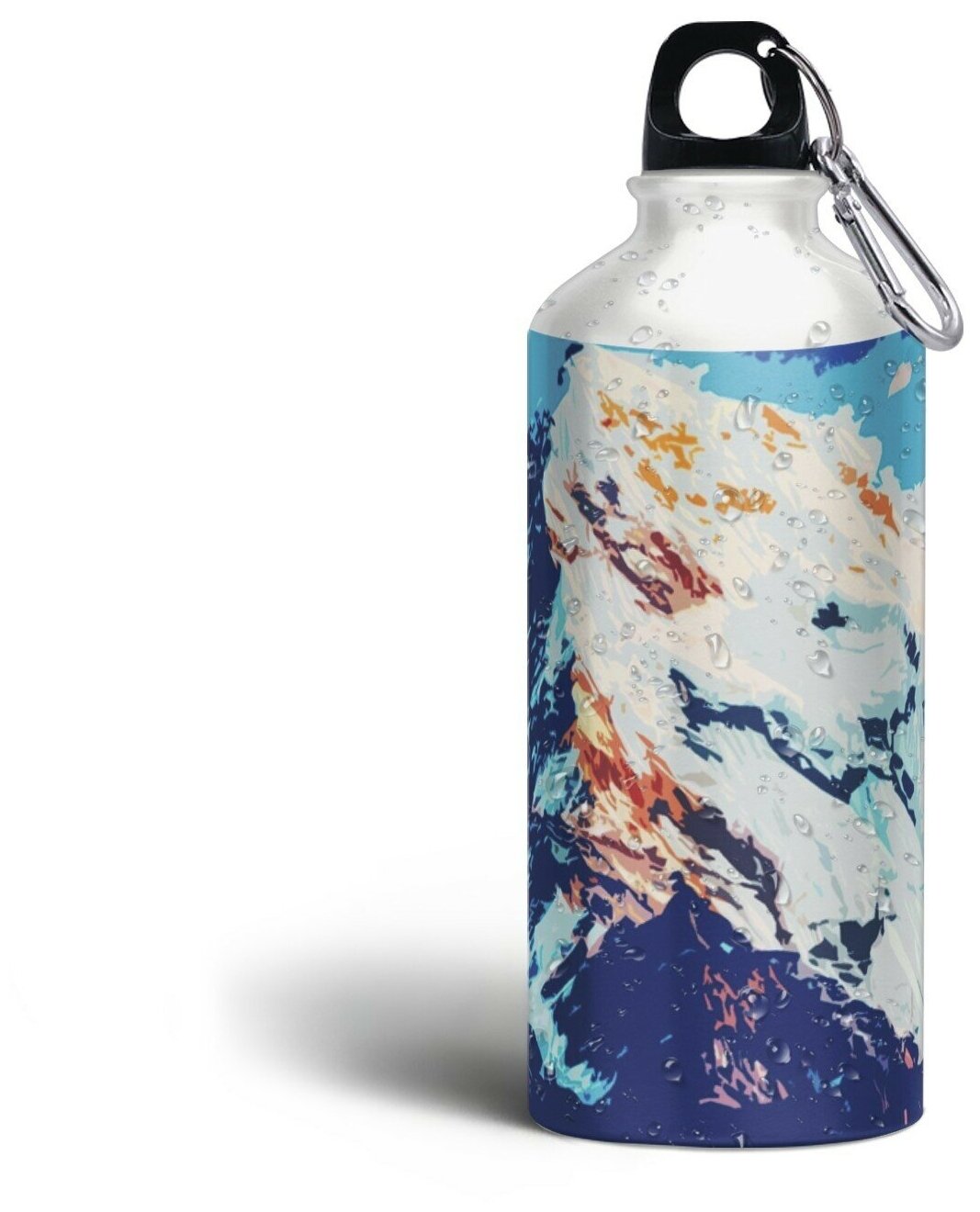 Бутылка спортивная/туристическая фляга Природа пейзаж горы - 406