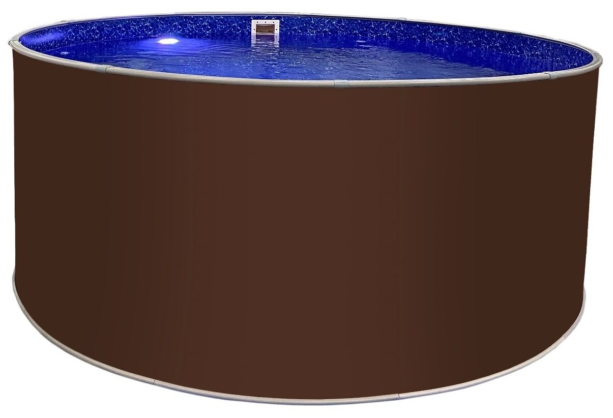 Бассейн каркасный морозоустойчивый круглый Лагуна 549 х 125 см Темный шоколад