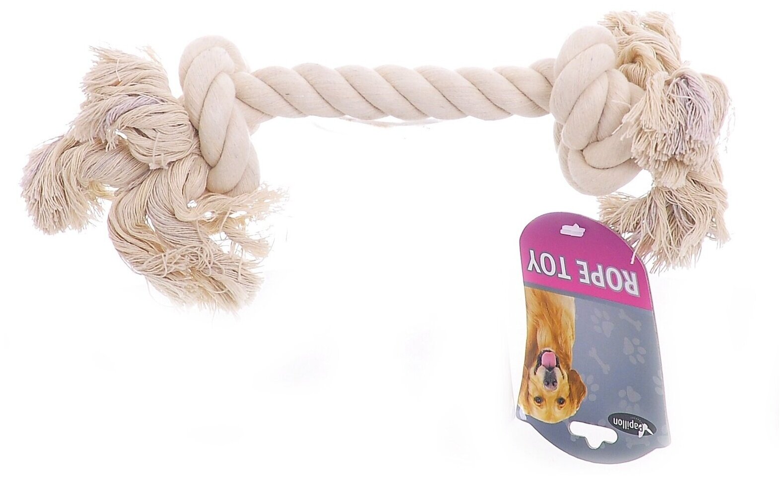 Papillon Игрушка для собак "Канат с 2 узлами", хлопок, 25 см, 90 г