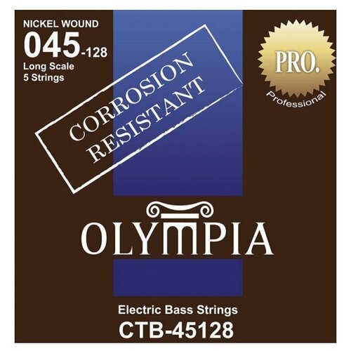 Olympia CTB45128 - Струны для 5-струнной бас-гитары анти коррозийное покрытие (45-65-80-100-128)