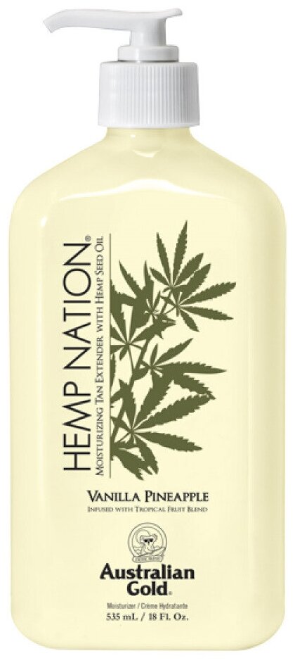 Увлажняющий лосьон для тела Australian Gold Hemp Nation Vanilla Pineapple (535 мл) ванильный ананас, 24 часа увлажнения