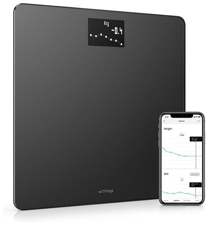 Весы напольные Withings Body WBS06 черные - фотография № 2