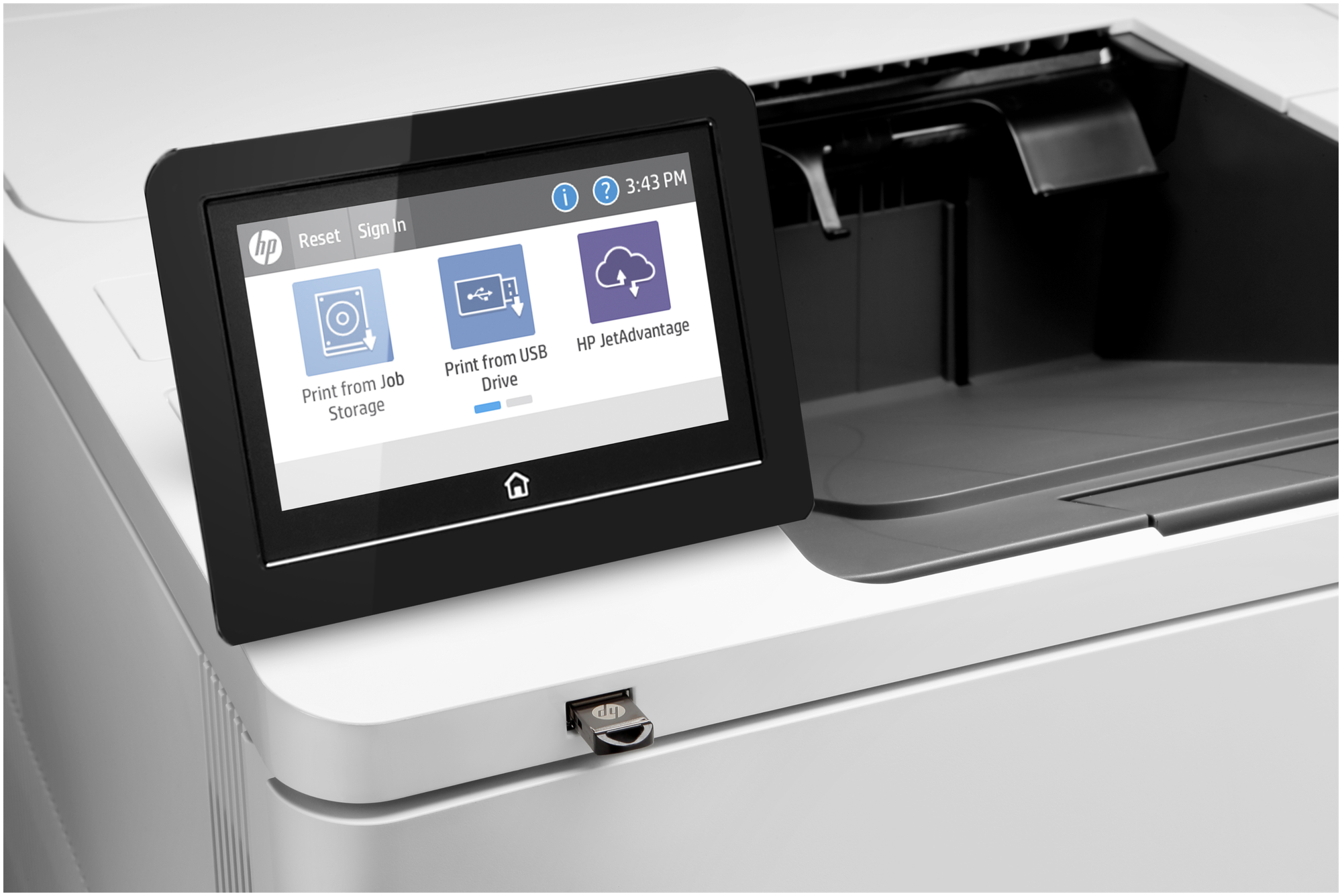 Принтер лазерный HP LaserJet Enterprise M612dn лазерный, цвет: белый [7ps86a] - фото №3