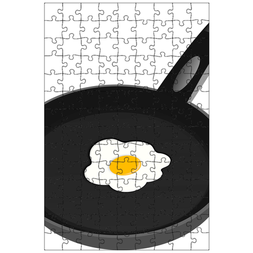 фото Магнитный пазл 27x18см."яичница, сковорода, яйцо" на холодильник lotsprints
