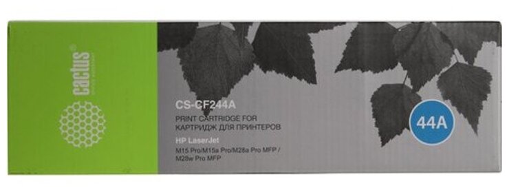 Картридж Cactus CS-CF244A CF244A черный, для HP LJ M15 Pro/M15a Pro/M28a Pro MFP/M28w Pro MFP, ресурс до 1000 страниц