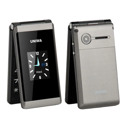 Телефон UNIWA X28 Flip, 2 SIM, серый
