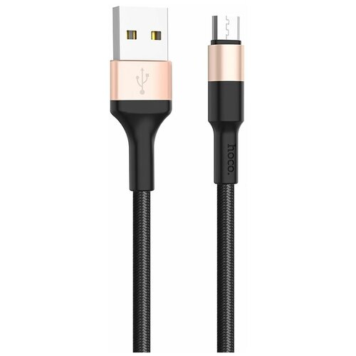 Кабель Hoco RA3 USB to microUSB 1m Black кабель hoco x37 usb to microusb 1m white