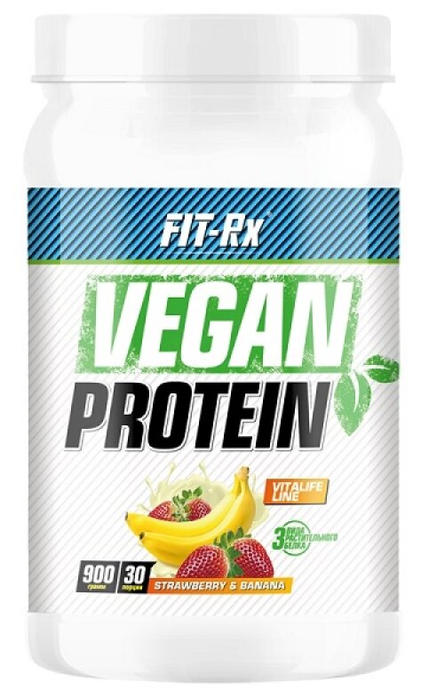 Протеин Fit-Rx Vegan Protein (клубника-банан) 900г