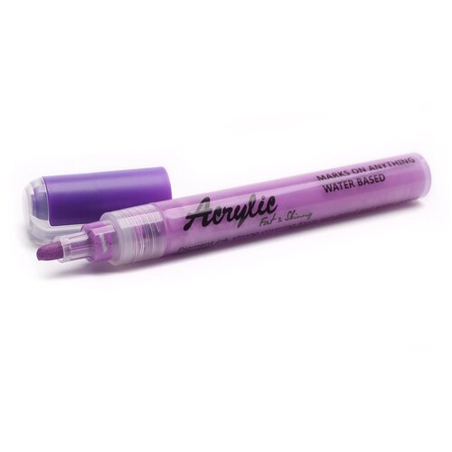 Акриловый маркер Fat&Skinny 5 мм / 2 мм цвет фиолетовый, purple
