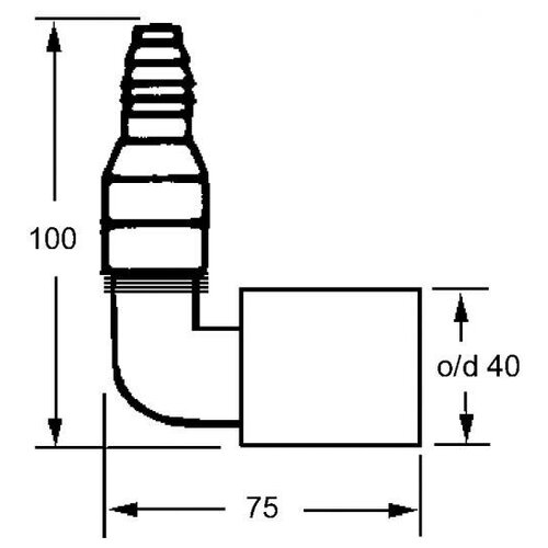 Переходник MRWMF-90 угловой для подключения бытовой техники 285₽