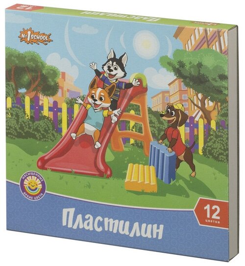 Пластилин №1 School Шустрики 12цв 240г