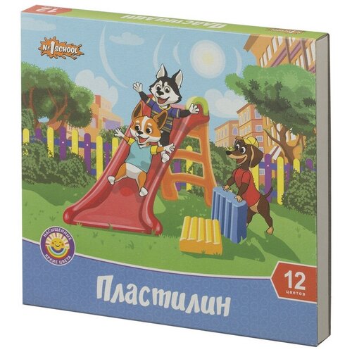 Пластилин №1 School Шустрики 12цв 240г