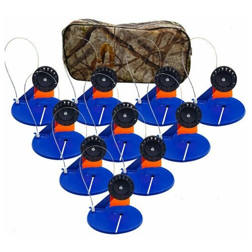 фото Жерлицы неоснащенные в сумке 10шт / набор зимних жерлиц без оснастки / жерлицы на щуку в сумке vitfishing