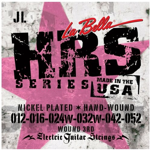 Струны для электрогитары La Bella HRS-JL Nickel Rounds Jazz Light 12-52 hrs jm hard rockin steel комплект струн для электрогитары никелированные jazz med 13 56 la bella