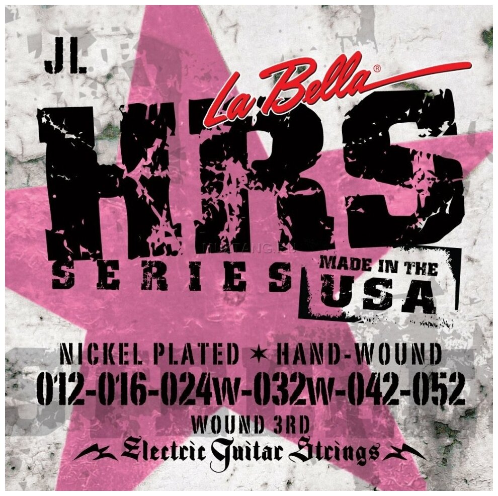 La Bella Hard Rockin' Steel Jazz Light HRS-JL (12-52) струны для электрогитары