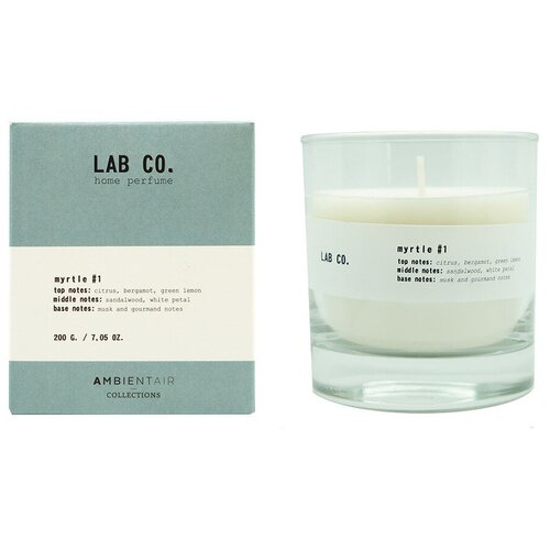 Свеча ароматическая lab co Мирт 40 ч Ambientair FD-VV040SBLB