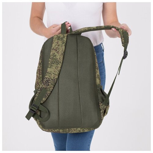 фото Рюкзак молодёжный, отдел на молнии, 3 наружных кармана, цвет хаки нет бренда