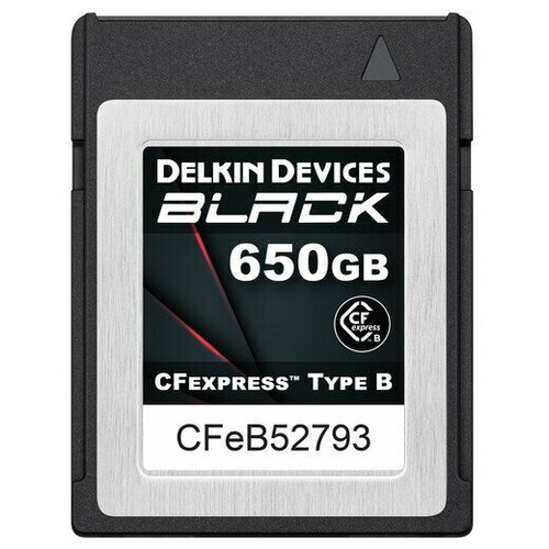 Карта памяти Delkin Devices Black CFexpress Type B 650GB карта памяти delkin devices black cfexpress type b 325gb