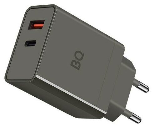 Зарядное устройство BQ Charger 38W2A01 (2 ports Type-C + USB, PD 20W+QC3.0 18W, 38W total)