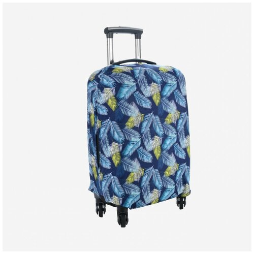 фото Чехол для чемодана no name, текстиль, 10 л, синий