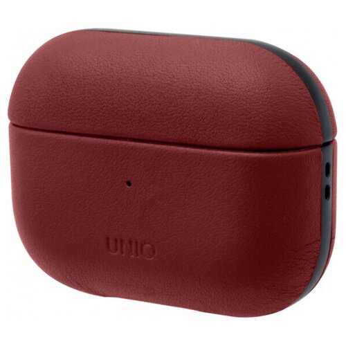 фото Кожаный чехол uniq terra genuine leather для airpods pro, цвет красный (airpodspro-termah)