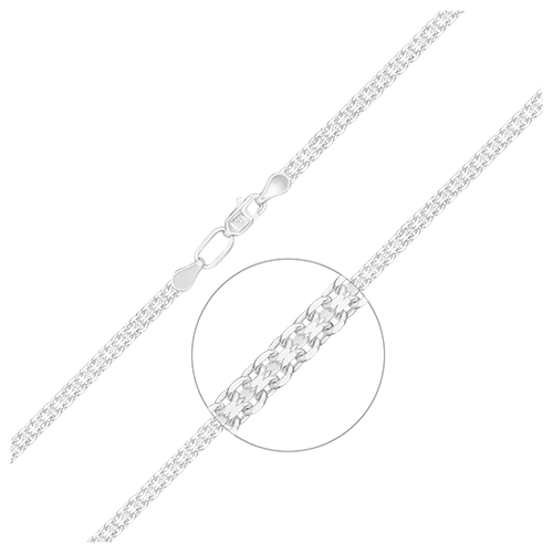 PLATINA jewelry Браслет из белого золота без камней 22-2011-050-1120-17, размер 19