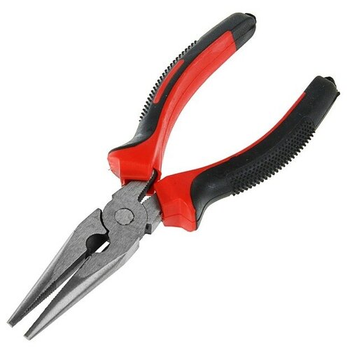 Длинногубцы ЛОМ шлифованные двухкомпонентные рукоятки 160 мм 422₽