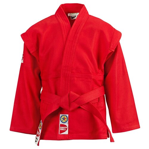 фото Куртка для самбо green hill junior scj-2201 (рост 6/190, красный, р.56) (1119389)