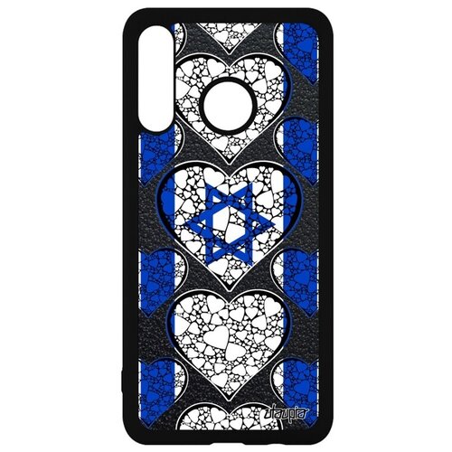 фото Противоударный чехол для смартфона // huawei p30 lite // "флаг израиля с сердцем" стиль страна, utaupia, цветной