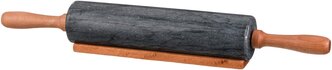 Скалка мраморная Agness 925-109 с деревянными ручками, 46 см