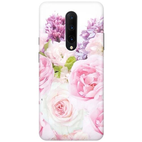 фото Gosso ультратонкий силиконовый чехол-накладка для oneplus 7 pro с принтом "розовый букет"