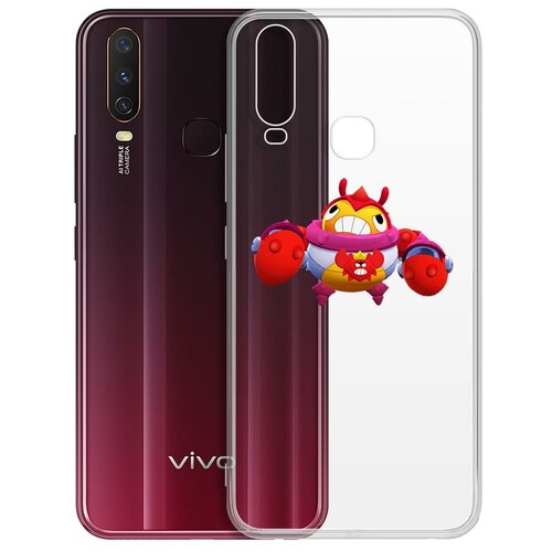 фото Чехол-накладка clear case brawl stars-краб тик для vivo y11/y12/y17 krutoff group