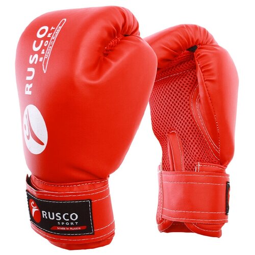 RuscoSport Перчатки боксерские RUSCO SPORT кож. зам. 10 Oz цвет красный