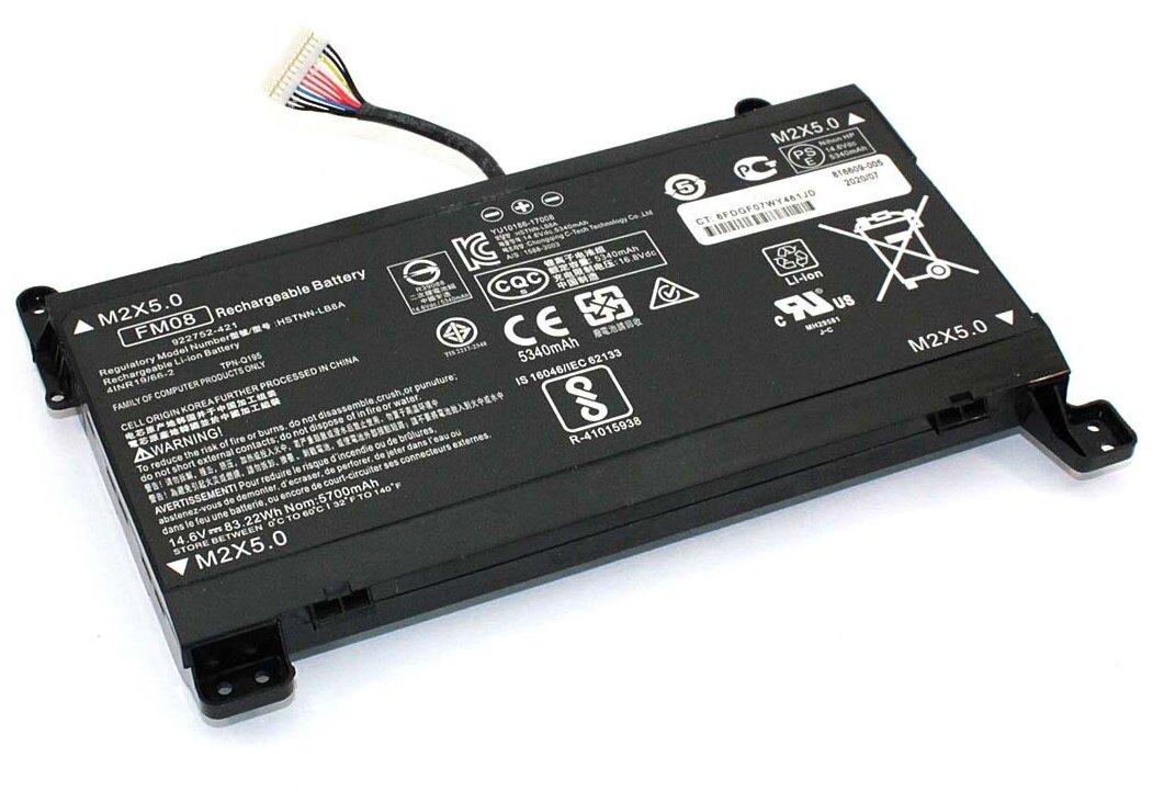 Аккумуляторная батарея для ноутбука HP 17-AN (FM08) 12Pin 14.4V 5700mAh