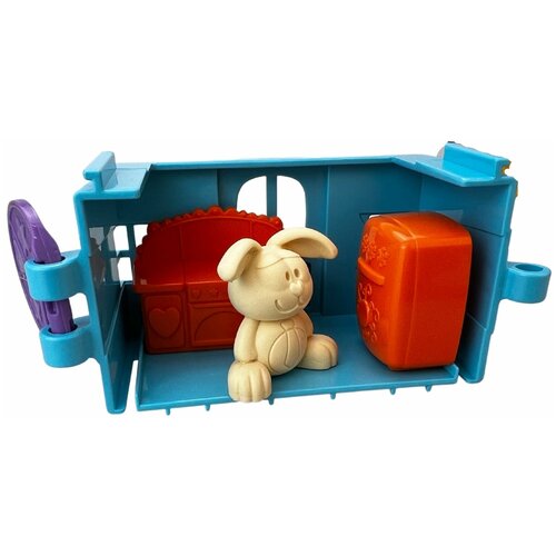Игрушка детская, Зайкин домик, с фигуркой зайчика, Игровой набор, Кухня, игрушки для девочек, голубой, 5 предметов игровой набор построй домик qy2146