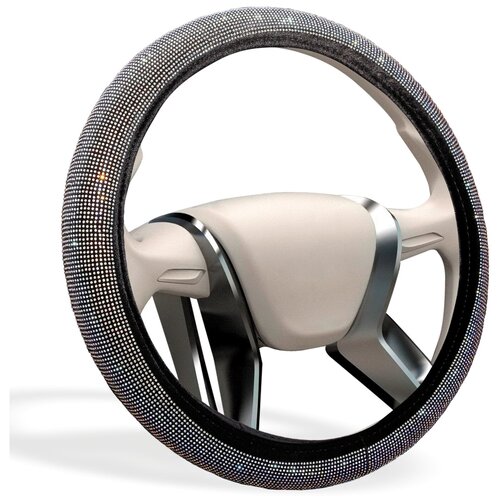 Оплетка MONA LISA Crystal велюр, со стразами, M /серебро/