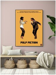 Постер / Плакат / Картина на холсте Криминальное чтиво - Танцы 40x50 см в подарочном тубусе