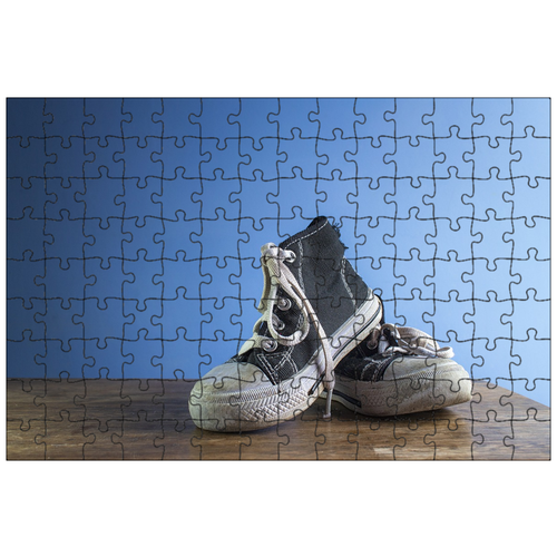 фото Магнитный пазл 27x18см."туфли, обувь, изношенный" на холодильник lotsprints