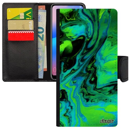 фото Чехол-книжка для мобильного // samsung galaxy a50 // "волны" дизайн море, utaupia, зеленый