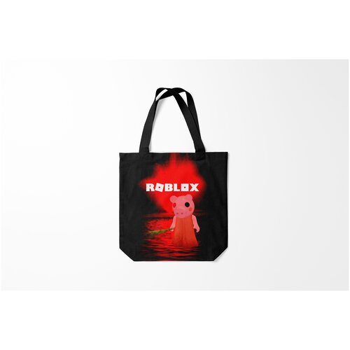 фото Сумка-шоппер / 40х40 см / геймерам / roblox piggy/свинка пигги. burnettie