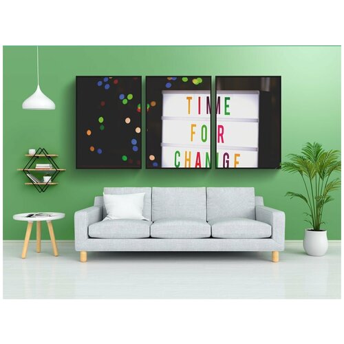 фото Набор модулных постеров для интерьера "время перемен, новые способы, письма" 60x90 см. в тубусе, без рамки lotsprints